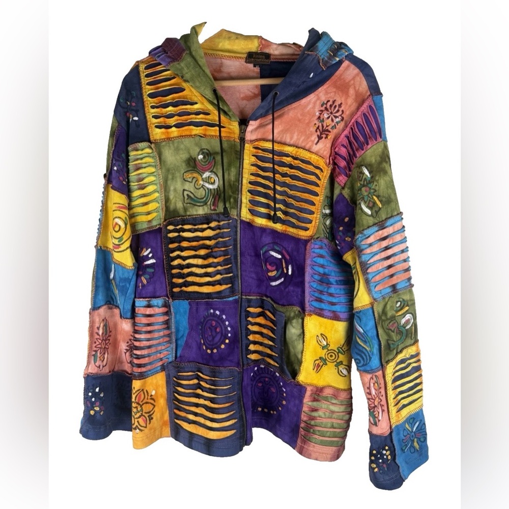 Rising International Multicolor Patchwork Jacket - image 1